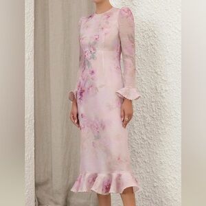 Zimmermann Crush Flower Midi Dress